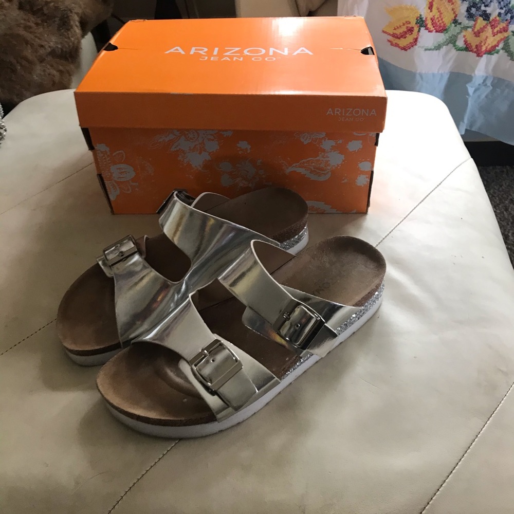 Arizona silver sandals